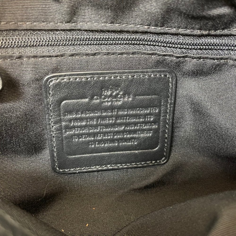 Coach Black Shoulder Bag with Gold Accents - Picture 14 of 15